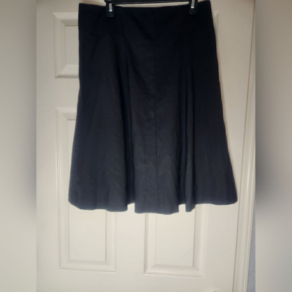 Theory Black A-Line Skirt